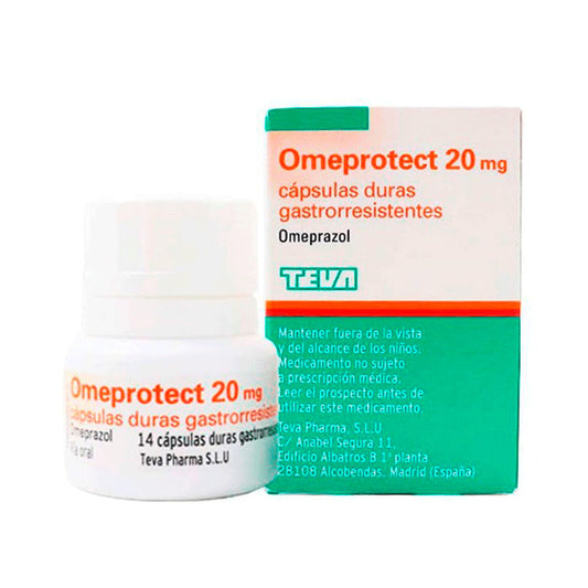 Omeprotect 20 mg Frasco, 14 cápsulas Gastrorresistentes