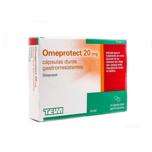 Omeprotect 20 mg Blister, 14 cápsulas Gastrorresistentes