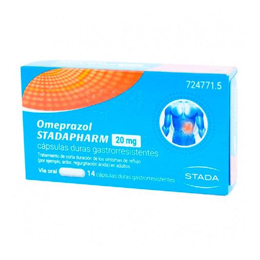 Omeprazol Stadapharm 20 mg, 14 cápsulas Gastrorresistentes