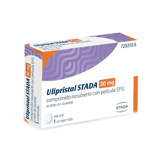 Ulipristal Stada Efg 30 mg, 1 comprimido Recubierto