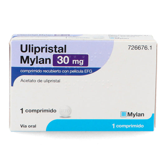 Ulipristal Mylan Efg 30 mg, 1 comprimido Recubierto