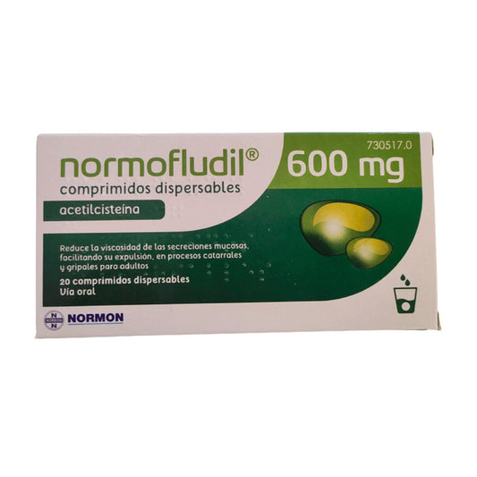 Normofludil 600 mg, 20 comprimidos Dispersables