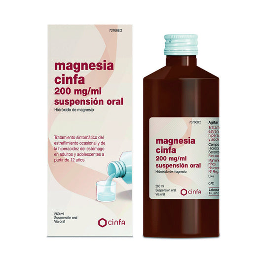 Magnesia Cinfa 200 mg/ml Suspensión Oral 260 ml