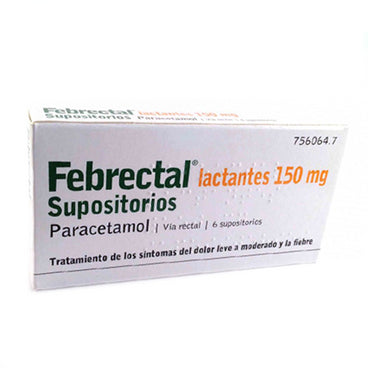 Febrectal Lactantes 150 mg Paracetamol 6 Supositorios