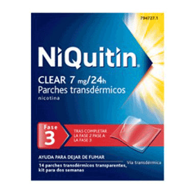 Niquitin Clear 7 mg Parches Transdérmicos 24H 14 unidades