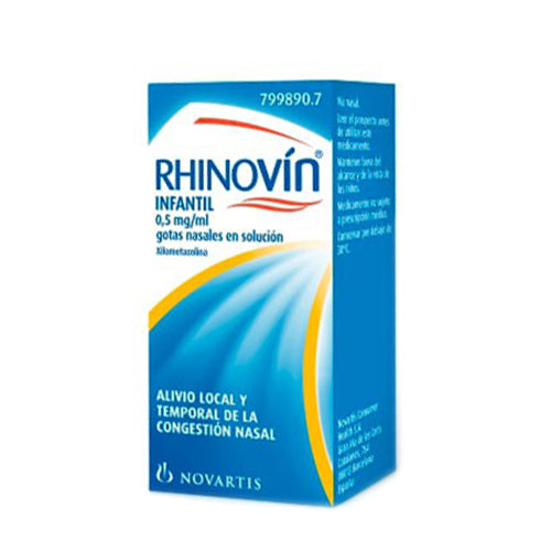 Rhinovin Infantil 0,5 mg/ ml Solución Gotas Nasales 1 Frasco de 10 ml