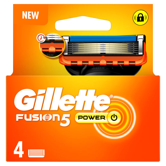 Gillette Fusion5 Power Lâminas de substituição para máquinas de barbear para homem , 4 peças