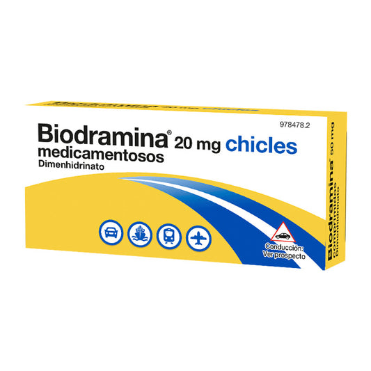Biodramina 20 mg 6 Chicles Medicamentosos