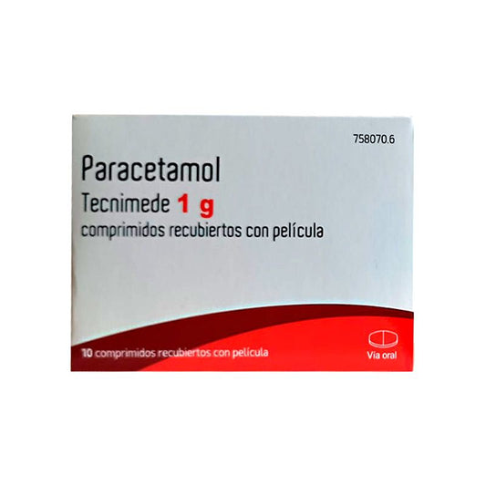 Tecnimede Paracetamol 1 gr, 10 comprimidos revestidos por película
