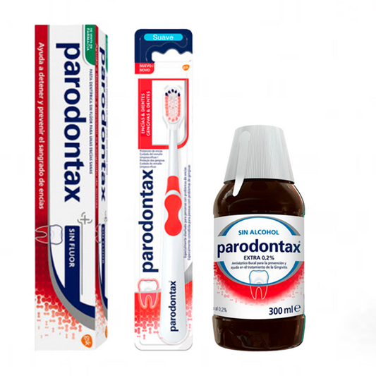 Pack Complet Protection Escova de dentes + Pasta de dentes 75ml + Elixir bucal Extra Care 300ml