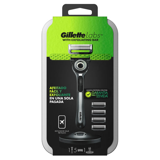 Gillette Razor With Exfoliating Stick + 5 Recargas Gillete , 2 packs