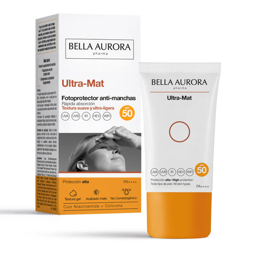 Bella Aurora Ultra-Mat Anti-Blemish Sunscreen, 50 ml.