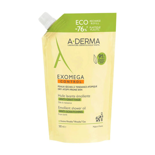 A-Derma Exomega Control Aceite Eco-Recambio, 500 ml