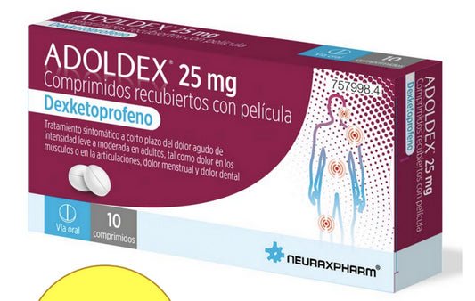 Adoldex 25mg, 10 Comprimidos Recubiertos