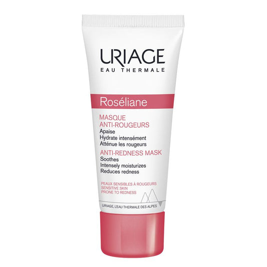 Uriage Roséliane Máscara anti-vermelhidão para peles sensíveis, vermelhas, com rosácea e hiper-reactivas , 40 ml