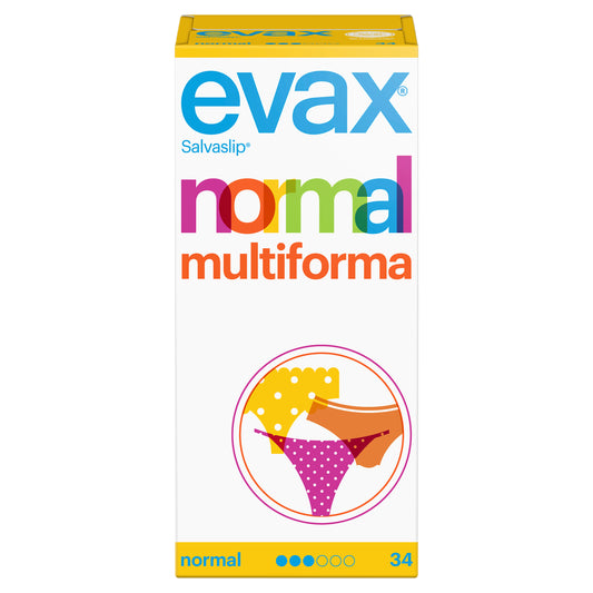 Evax Salvaslip Normal Multiform Panty Liner , 34 unidades
