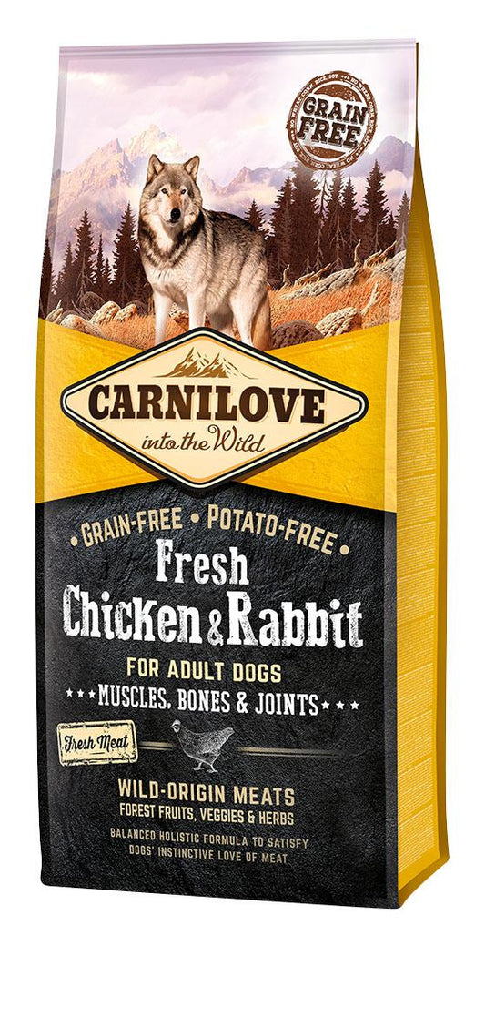 Carnilove Canine Adult Fresh Pollo Conejo Joints 12Kg pienso para perros