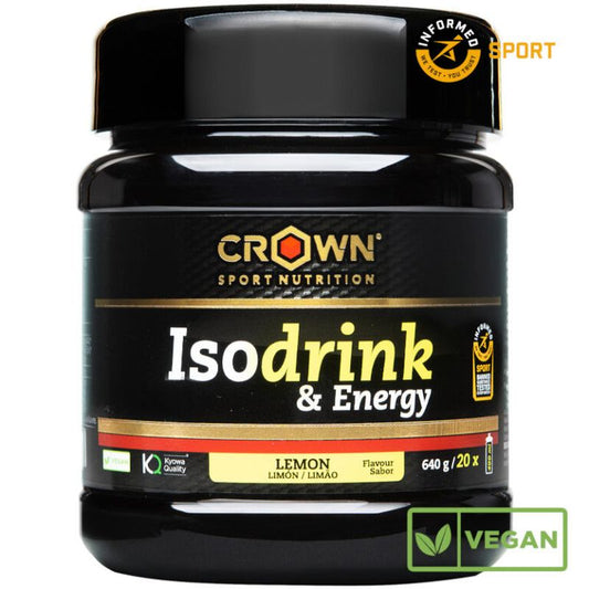 Crown Sport Nutrition Isodrink & Energy Limón  , 640 g / 20 tomas 400 ml 