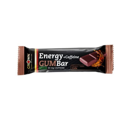 Crown Sport Nutrition Energy Gum Bar Fresa + Cafeína , 1 x 30  gr