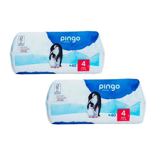 Pack 2 X fraldas ecológicas Pingo, tamanho 4 Maxi (40 unidades)