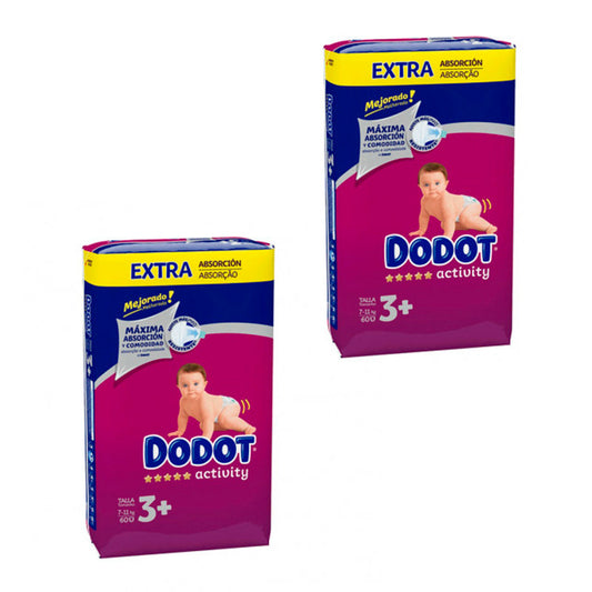 Dodot Pack 2 X Activity Extra Jumbo Pack Talla 3 (7-11Kg), 60 Unidades