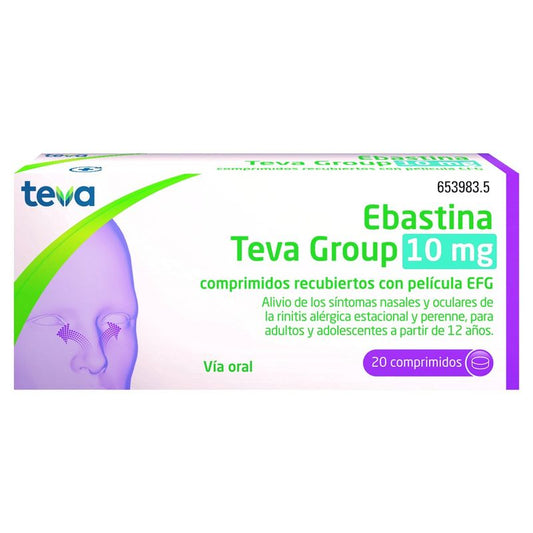 Ebastina Teva 10 mg, 20 Comprimidos