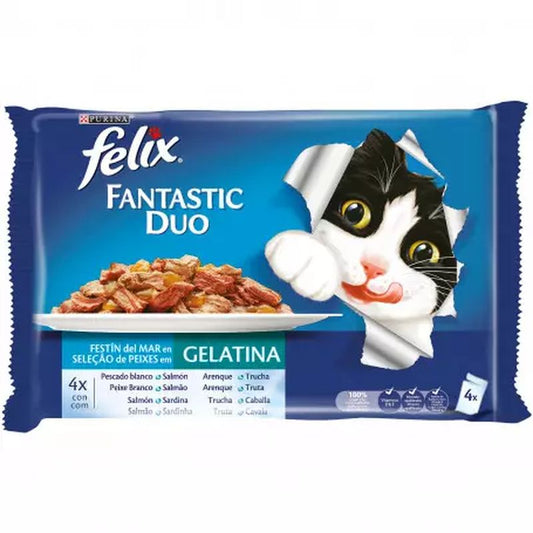 Felix Feline Fantastic Duo Delicious Pescado 12X4X85Gr