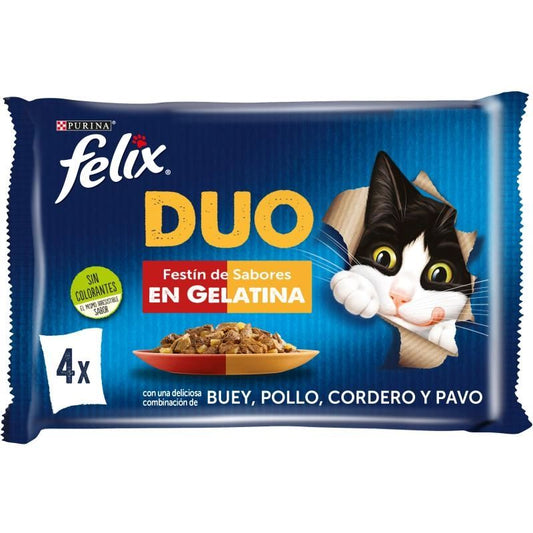 Felix Feline Fantastic Duo Delicious Carne 12X4X85Gr