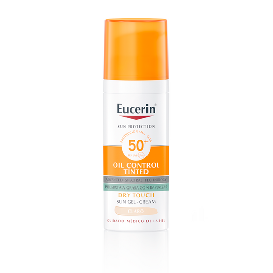 Eucerin Face Oil Control Dry Touch Gel Cream Spf50+ Tinted Light, 50 ml