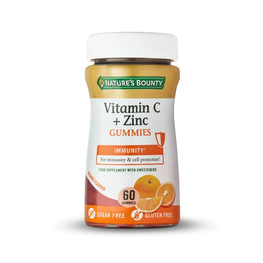 Natures Bounty Vitamina C+Zinco Suplemento Alimentar , 60 gomas