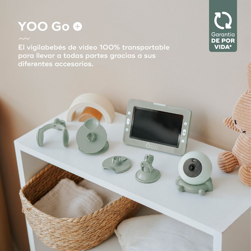 Babymoov Monitor de vídeo para bebés Yoo-Go(+) com 4 acessórios