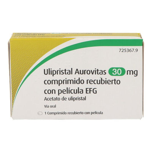 Aurovitas Ulipristal Efg 30 mg, 1 comprimido