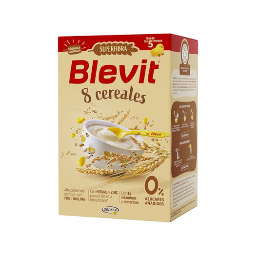 Comida para bebé Blevit Superfibra 8 Cereais, 500 grs.