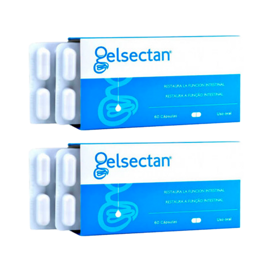 Gelsectan Pack 2 unidades Função Intestinal 60 cápsulas