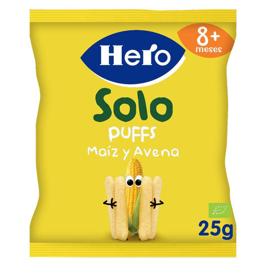 Hero Baby Snacks  Solo Puffs Maíz Y Avena 25G