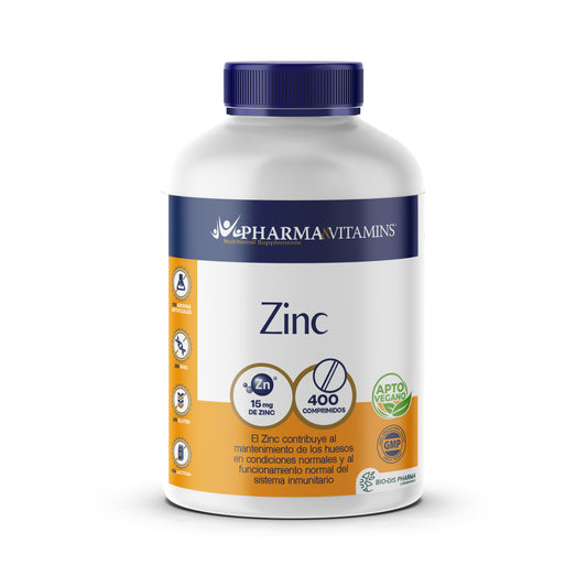 Pharma & Vitamins Zinco 15 Mg. 400 comprimidos