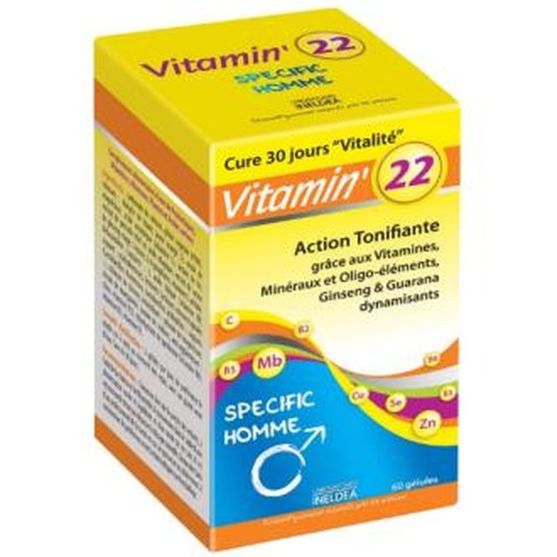 Ineldea Vitamin 22 Vitaminas-Oligo-Plantas Hombre 60 Cápsulas