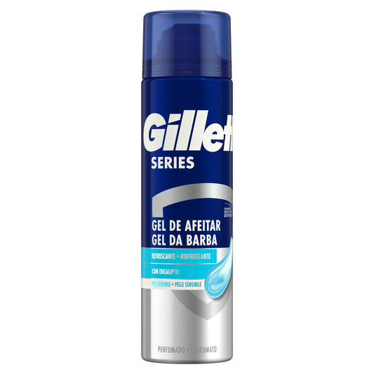 Gel de barbear Gillette Series Men's Refreshing Eucalyptus, 200 ml