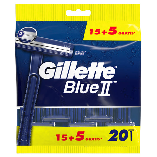 Gillette Blueii Navalhas descartáveis para homem , 20 peças.