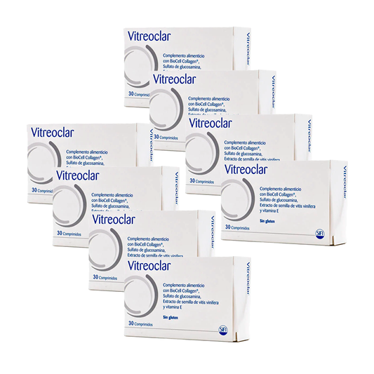 Pacote 8 Vitreoclar Eye Health Suplemento Alimentar 30 comprimidos