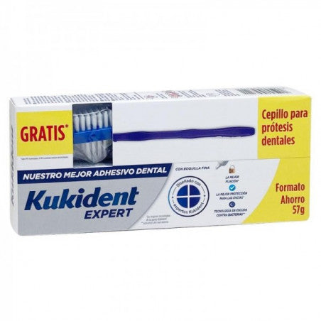 Kukident Denture Toothbrush 1 pcs + Kukident Expert Adhesive Cream 57 gr.