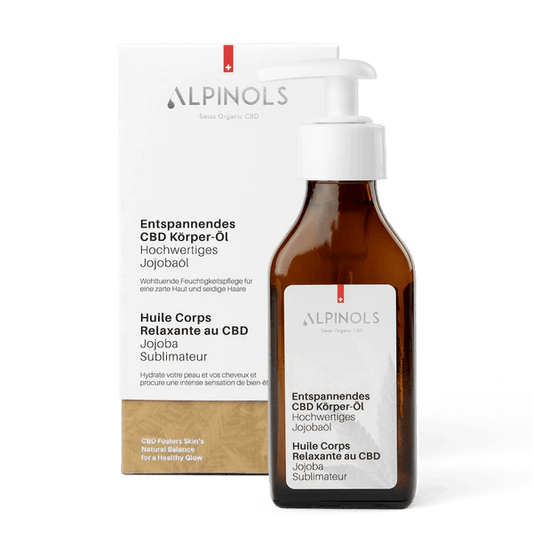 Óleo corporal Alpinols com efeito relaxante Cbd, 100 ml