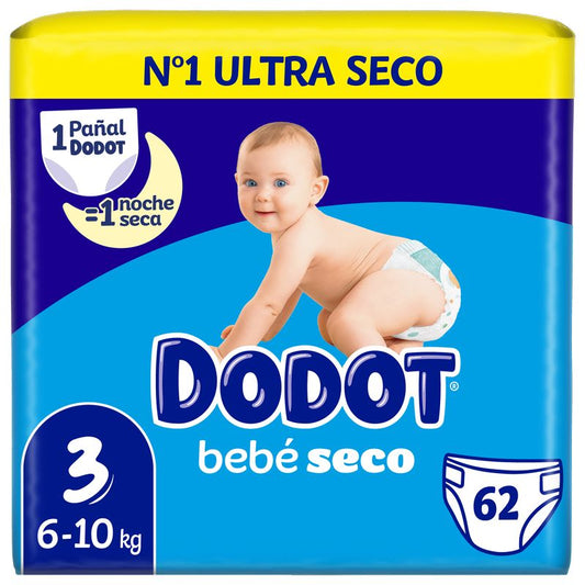 Dodot Baby Dry Value Pack tamanho 3 (6-10 kg) -62 Unidades