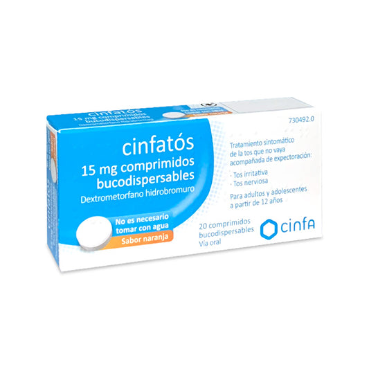 Cinfatos 15 mg, 20 comprimidos dispersíveis orais