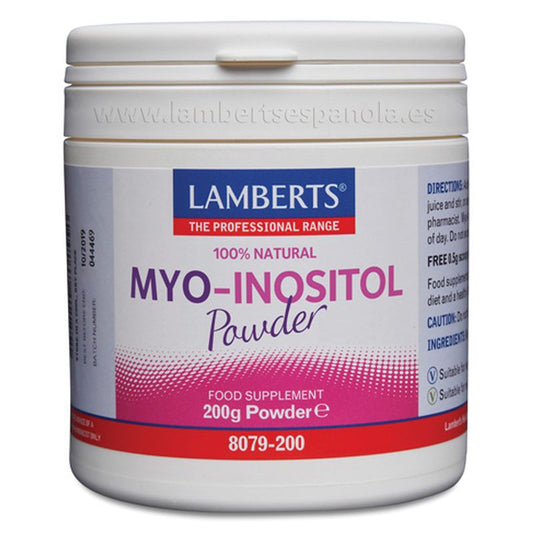 Lamberts Myo Inositol En Polvo 100% Natural , 200 gr   
