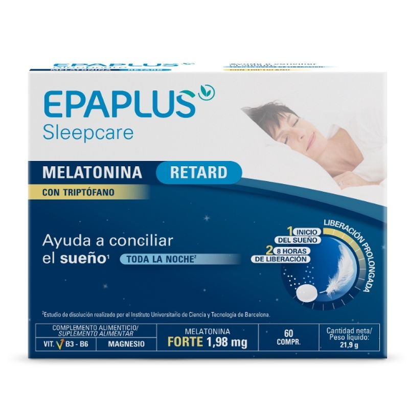 Epaplus Sleepcare Melatonin Retard Balance com triptofano, 60 comprimidos