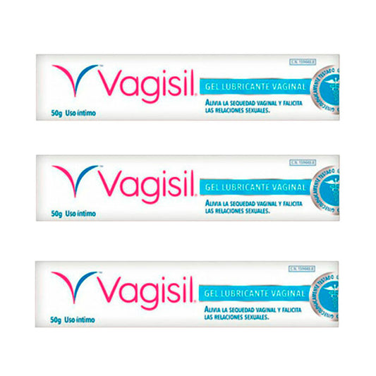 Embalagem 3 Vagisil Gel Lubrificante Vaginal, 50gr