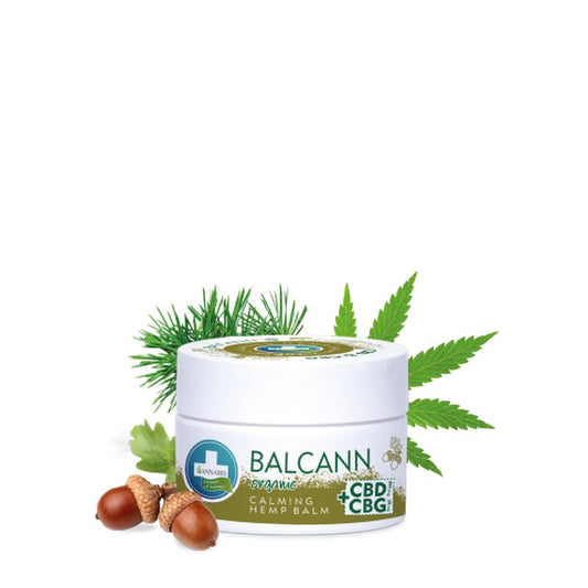 Balcann CBD + CBG Bálsamo de casca de carvalho orgânico 2 em 1, 50 ml