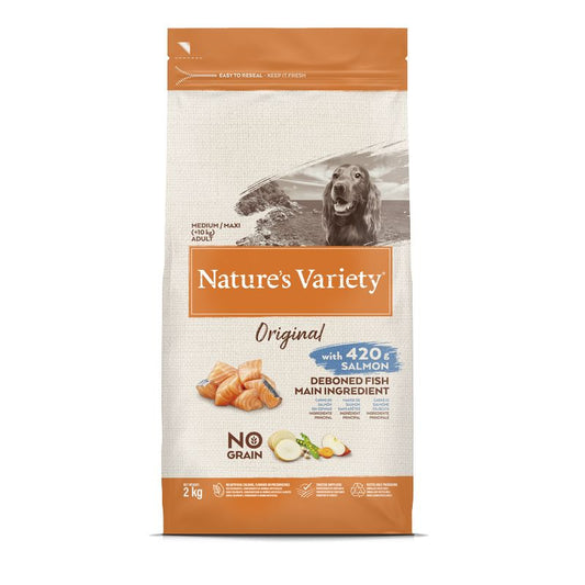 Nature'S Variety Canine Adult Original Med Max Salmon 2Kg, pienso para perros