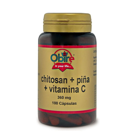 Obire Chitosan + Piña + Vit. C. , 100 cápsulas